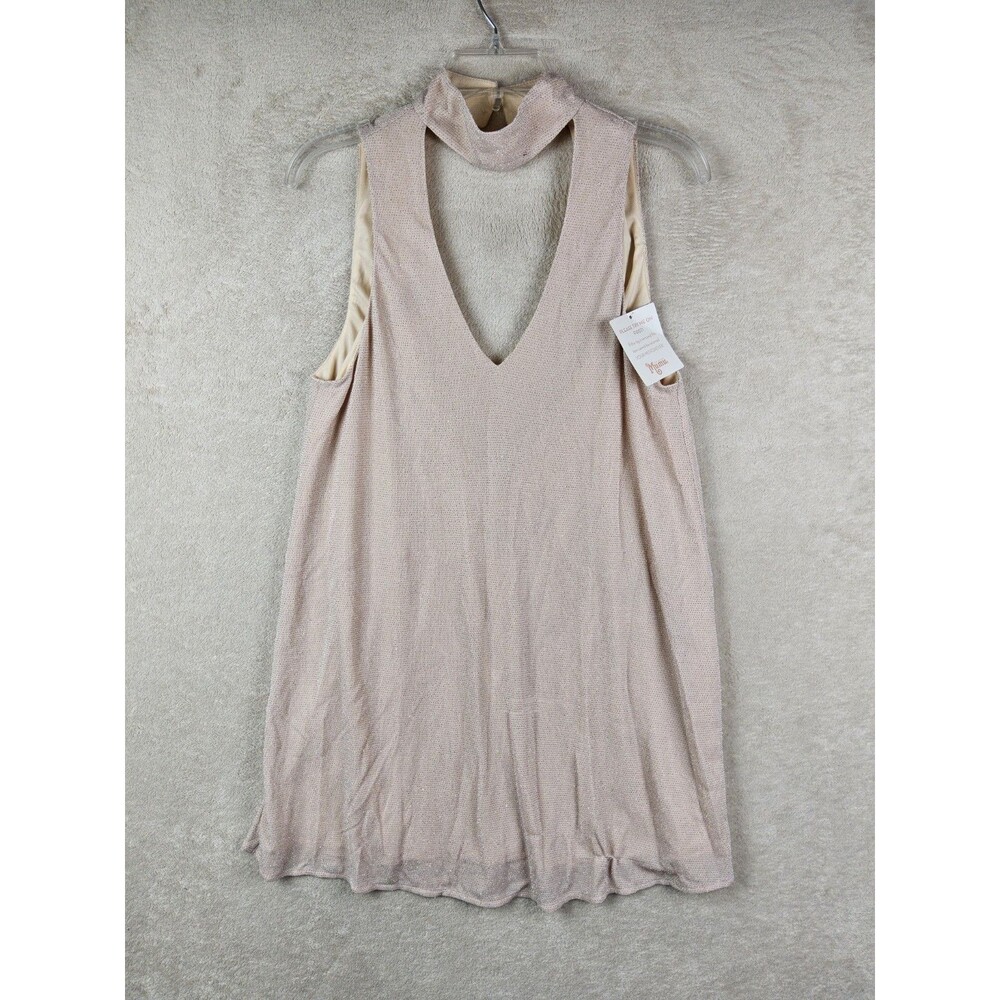 Show Me Your Mumu Women's Sleeveless Open Back Mini Dress Sparkle Pink Size S